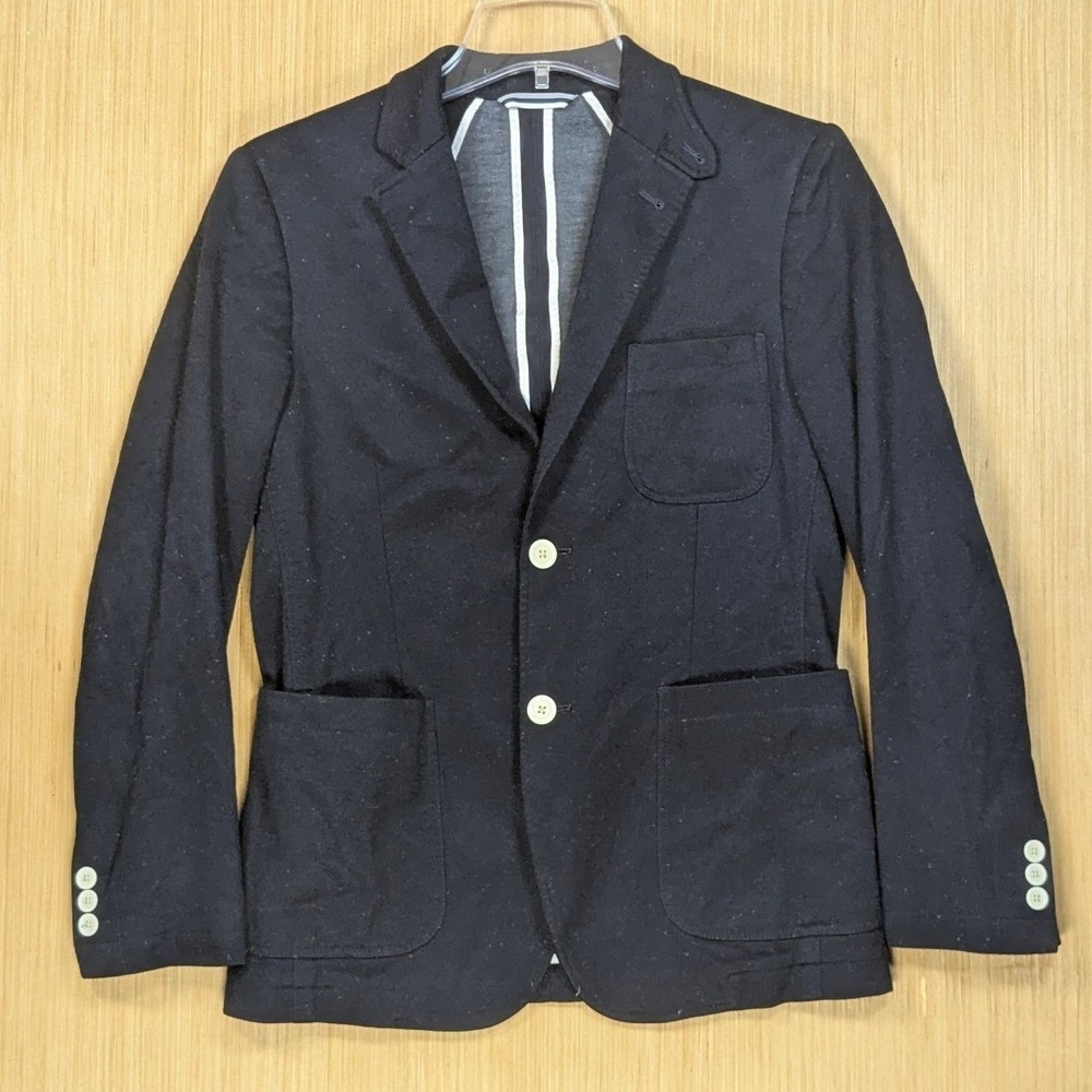 Frank and Oak Blazer Laurier‎ Fit Navy Blue Classic Preppy Quiet Luxury Men's 36